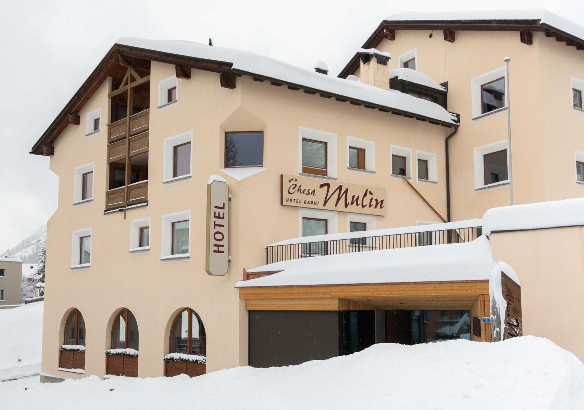 Hotel Garni Chesa Mulin Pontresina Exterior foto